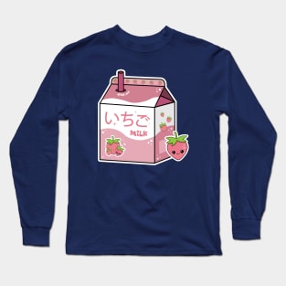 Kawaii Strawberry Milk Long Sleeve T-Shirt